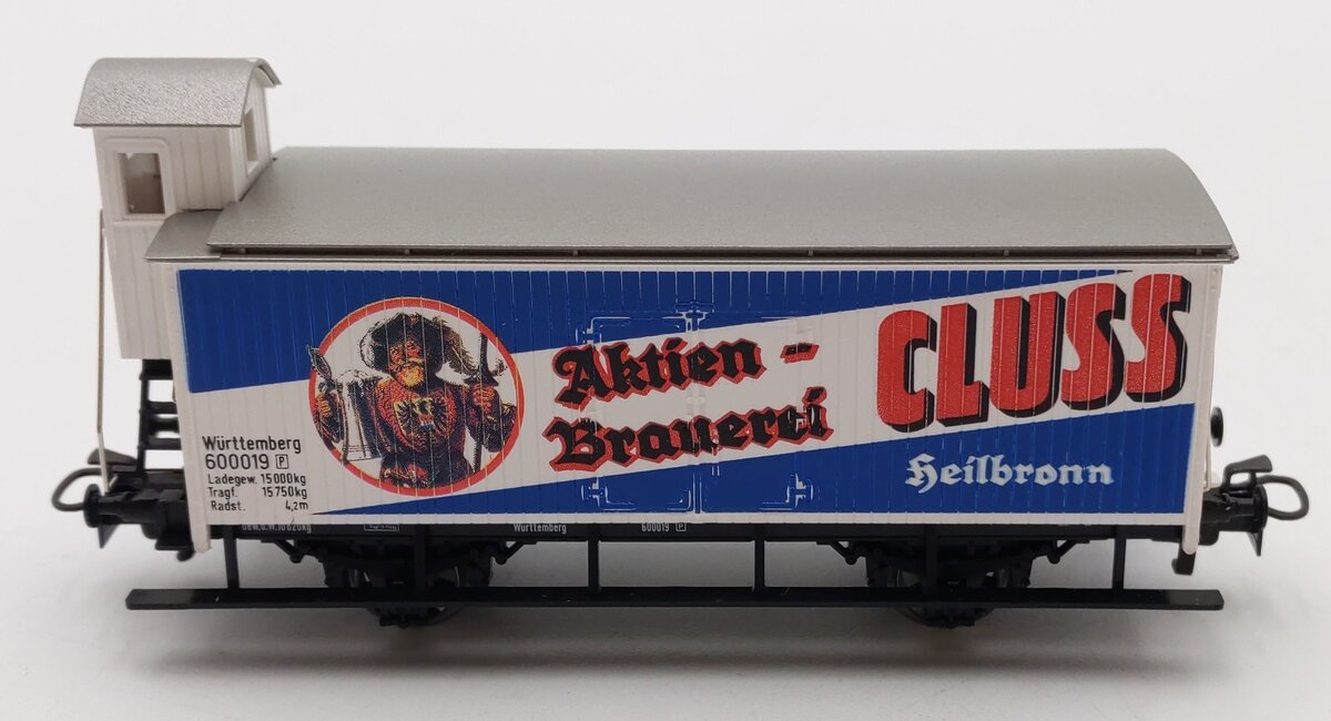 Marklin 4780 HO Scale Aktien Branerei Cluss Beer Car #600019 LN/Box