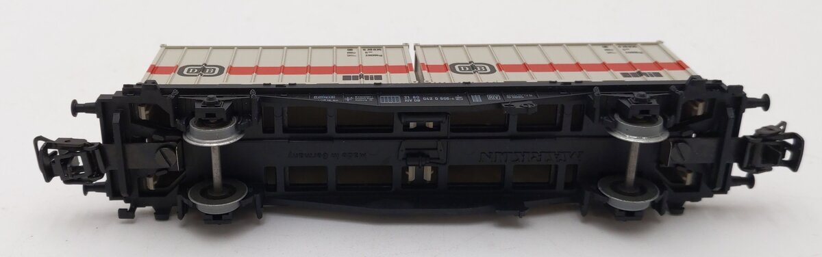 Marklin 4664 HO Scale Flatcar w/ 2 DB Containers EX/Box