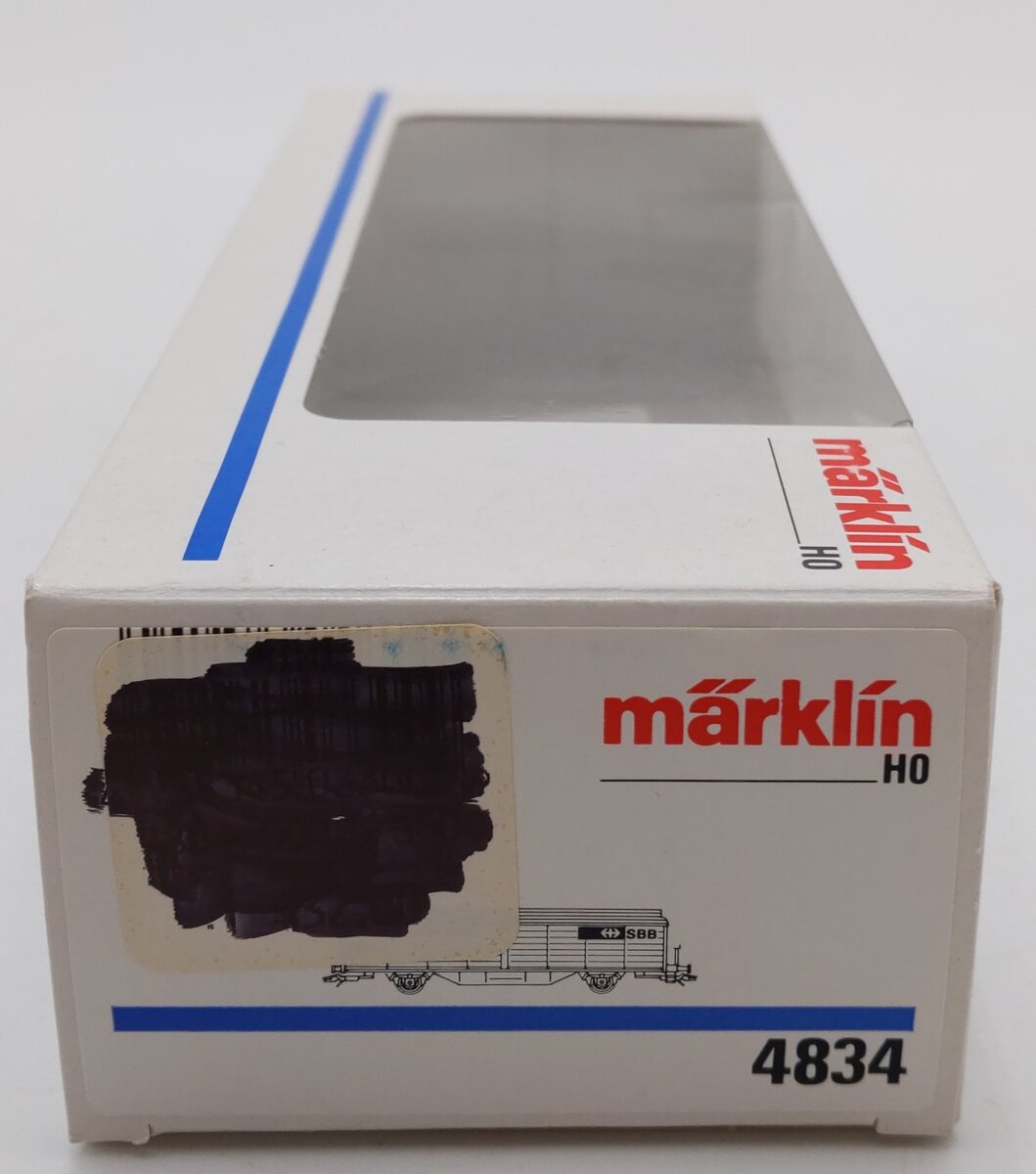 Marklin 4834 HO Scale SBB Sliding Wall Boxcar LN/Box