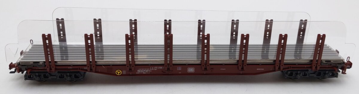 Marklin 4666 HO Deutsche Bahn Stake Car w/Rail Load LN/Box