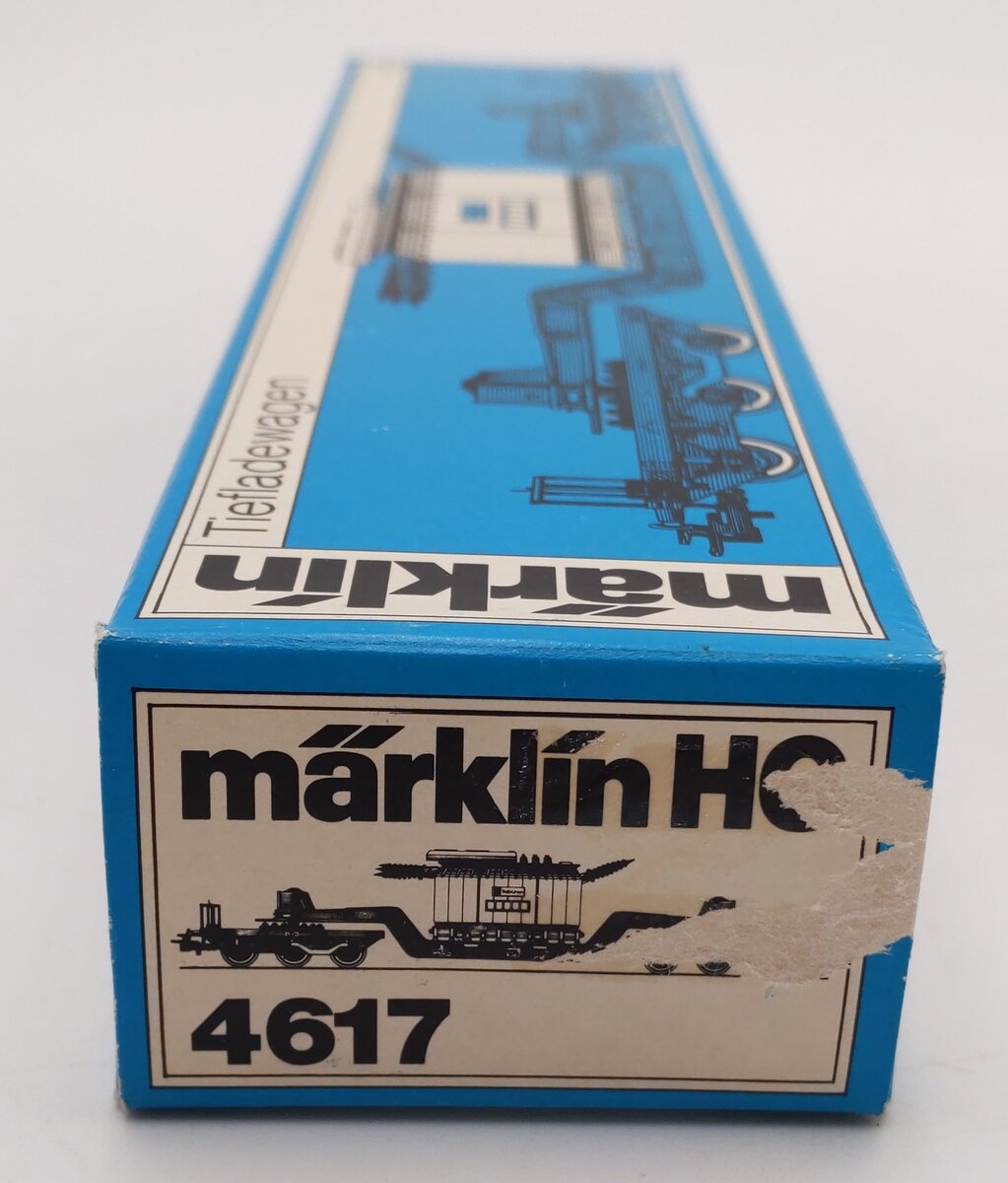Marklin 4617 HO DB Trafo-Union Well Car with Green Transformer EX/Box