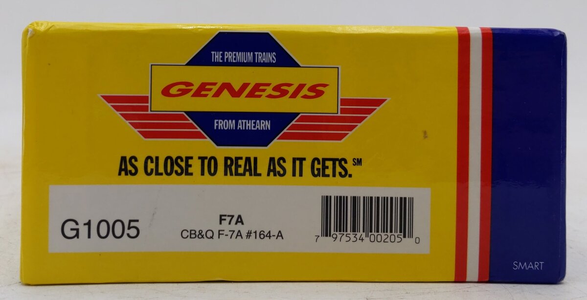 Athearn G1005 HO Scale CB&Q F-7 A Diesel Locomotive #164 LN/Box