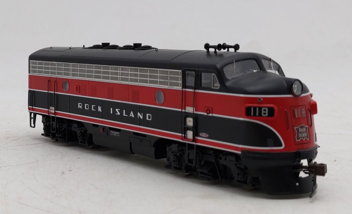 Athearn G1006 HO Scale Rock Island F-7A Phase I Freight Diesel Locomotive #118 EX/Box