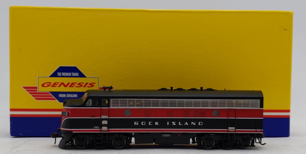Athearn G1006 HO Scale Rock Island F-7A Phase I Freight Diesel Locomotive #118 EX/Box