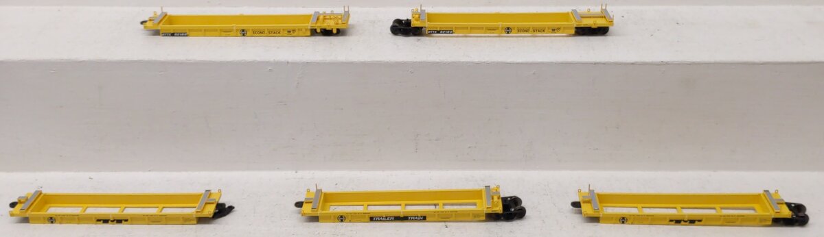InterMountain 47304 HO Santa Fe Trailer-Train Thrall 5-Unit Well Car Set VG/Box