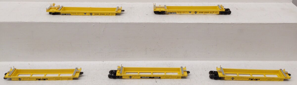 InterMountain 47304 HO Santa Fe Trailer-Train Thrall 5-Unit Well Car Set VG/Box
