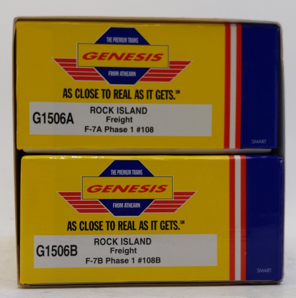 Athearn G1506 HO Scale Rock Island F-7 AB Diesel Locomotive Set LN/Box
