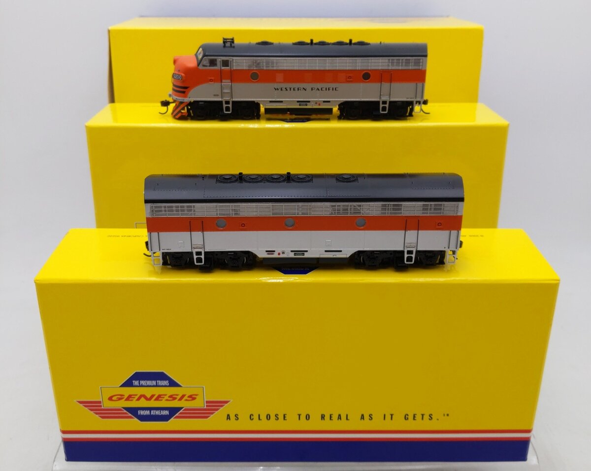 Athearn G1612 HO Western Pacific F-7AB Ph1 Diesel Locomotives #920-D/#920-C EX/Box