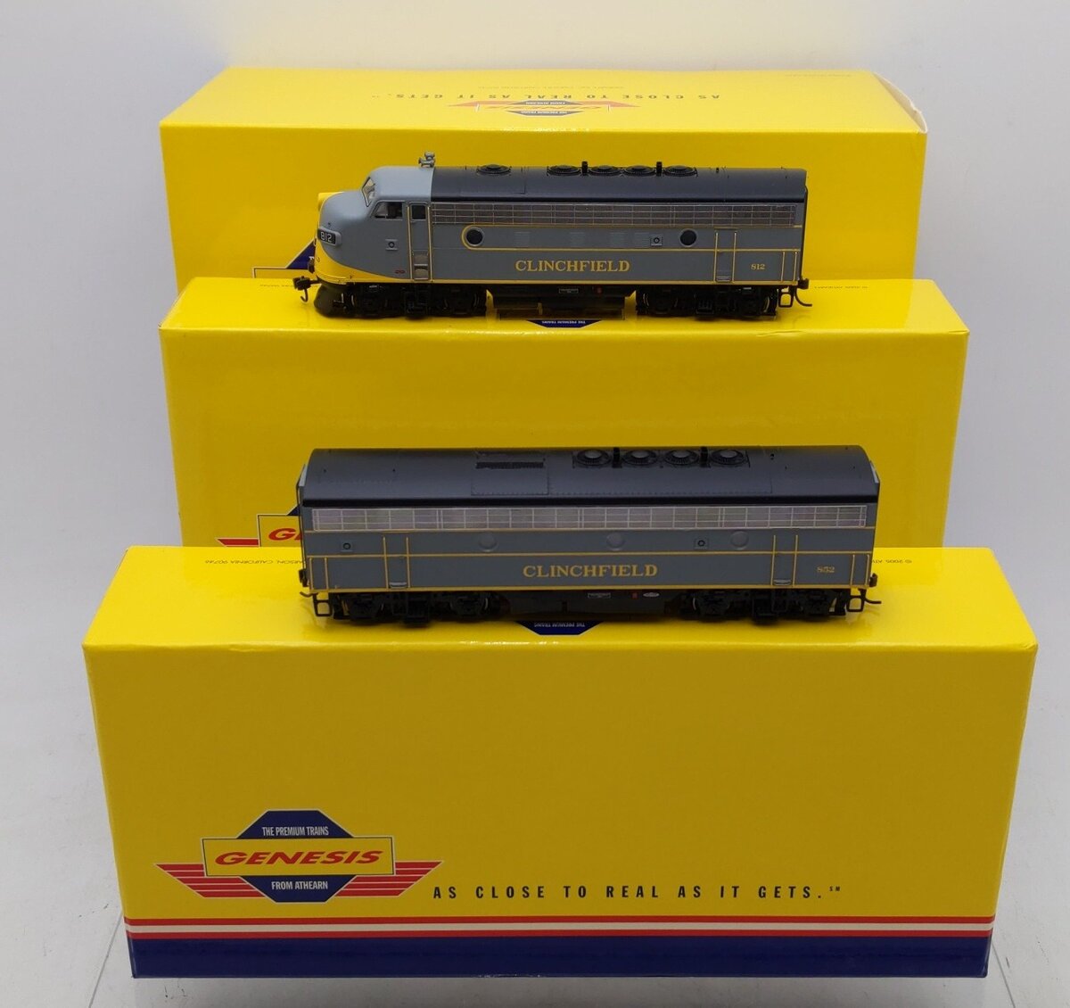 Athearn G1622 HO Scale Chinchfield F-7 Phase 2 Diesel Locomotive AB Set EX/Box