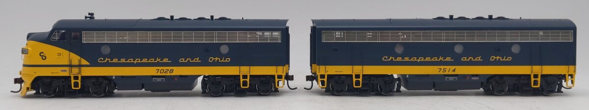 Athearn G22004 HO Scale Chesapeake & Ohio EMD F7 AB Diesel Set LN/Box