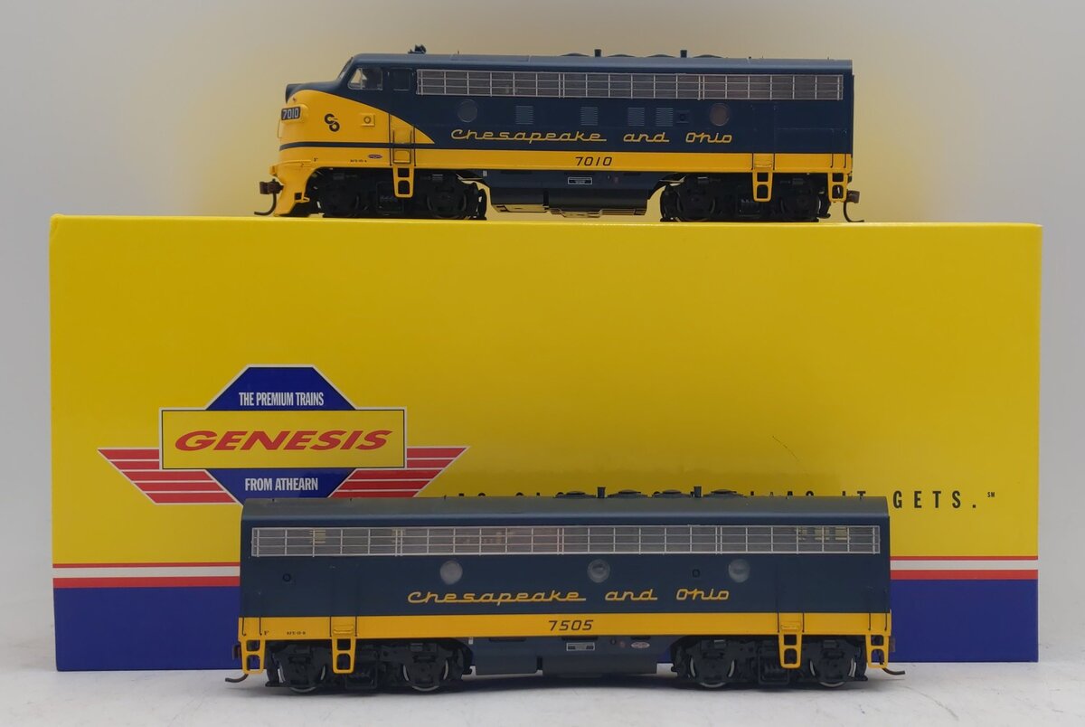 Athearn G22005 HO Scale Chesapeake & Ohio EMD F7 AB Diesel Set LN/Box