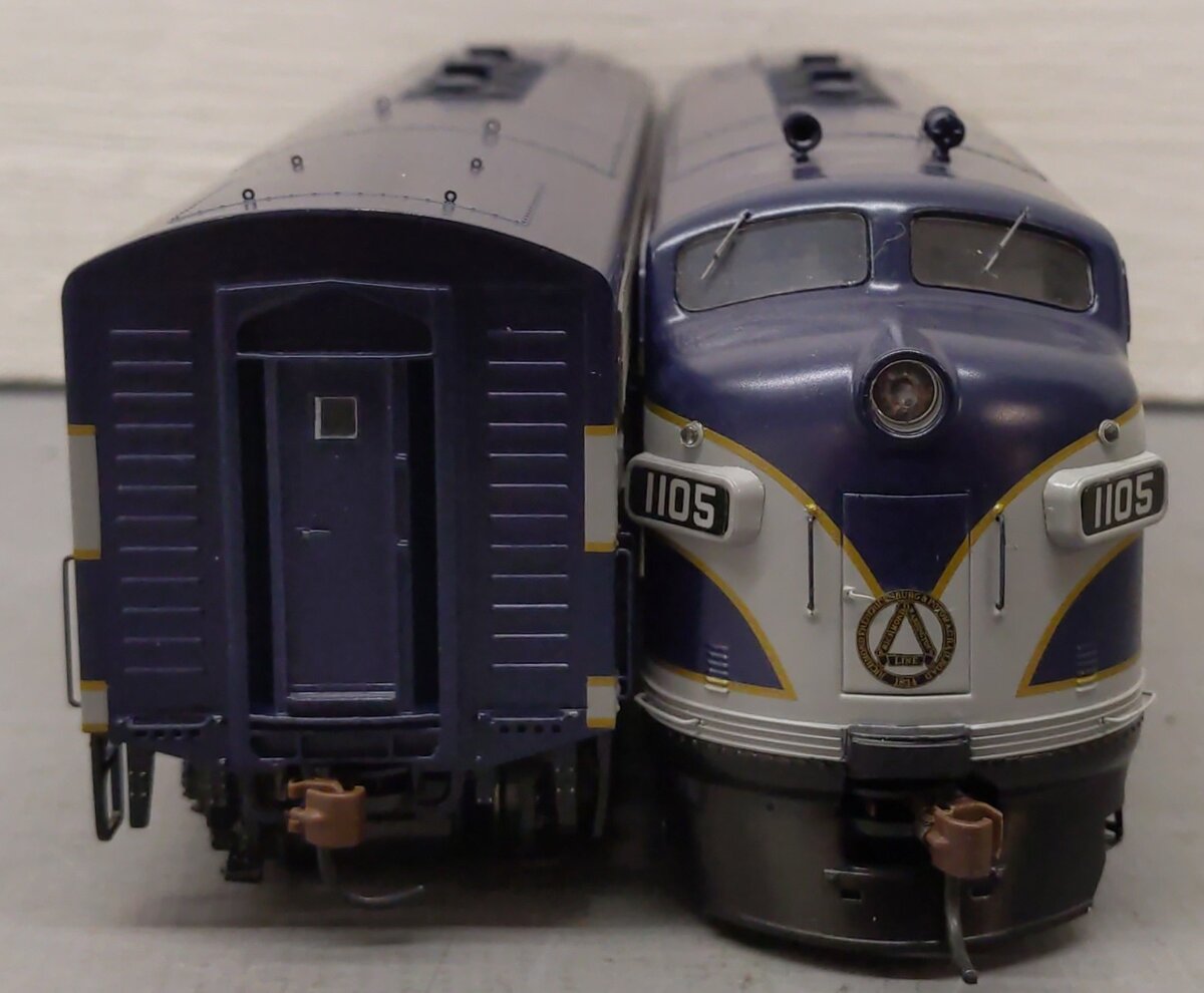 Athearn GG22017 HO Scale RF&P F7A/F7B Diesel AB Set #1155 & #1105 EX/Box