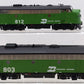 Athearn G22027 HO Burlington Northern F-9AB Phase I Freight Diesel Set #812, 803 EX/Box