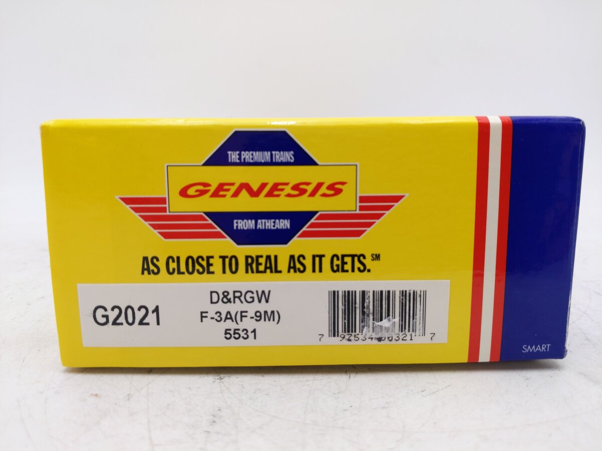 Athearn G2021 HO Scale D&RGW F-3A Diesel Locomotive #5531 EX/Box