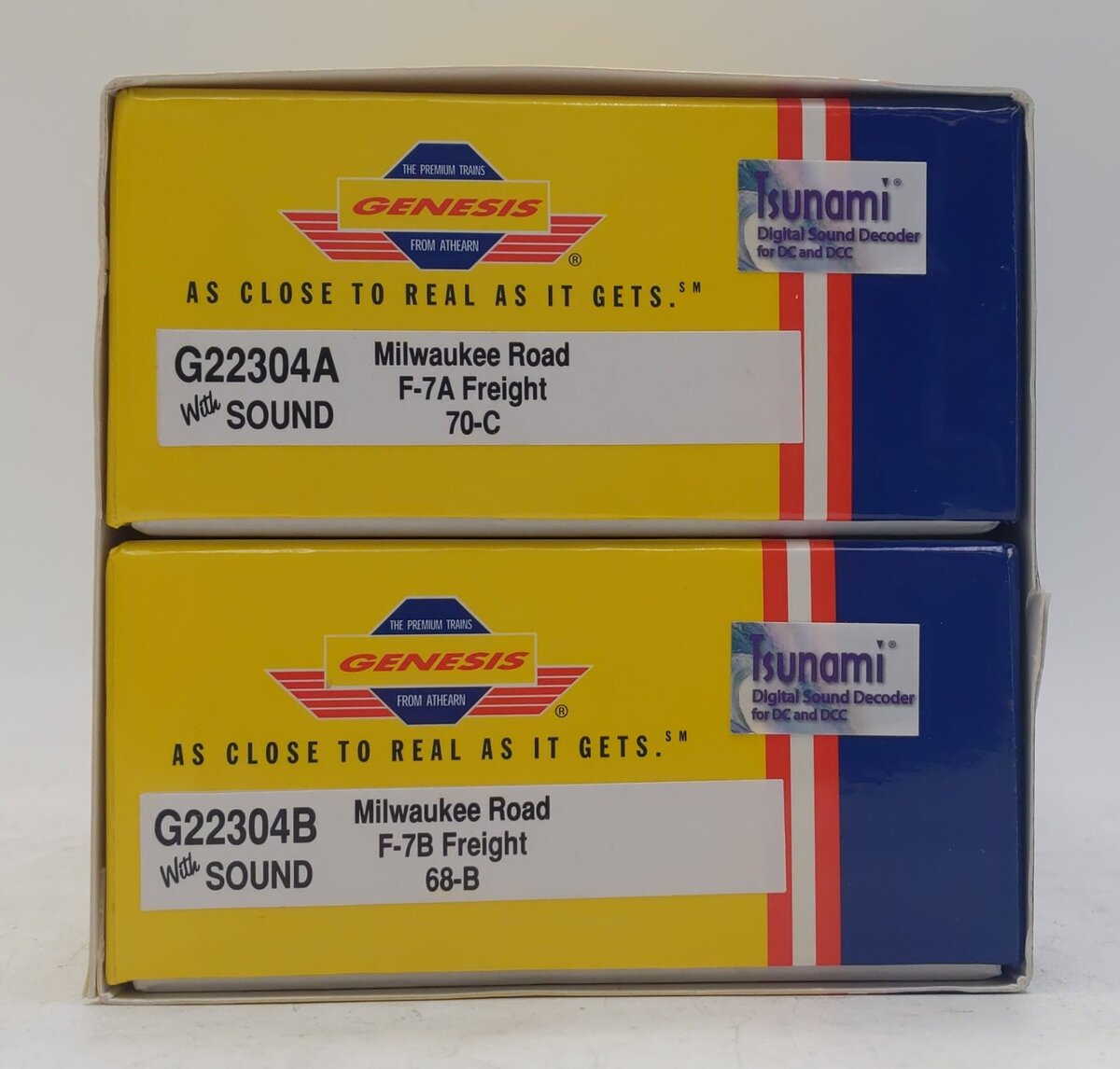 Athearn G22304 HO Milwaukee F7A-F7B Diesel Locomotive w/ DCC & Sound #70C/#68B LN/Box