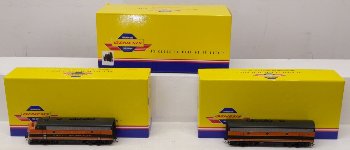 Athearn G1604 HO Scale Great Northern F7A-F7B Diesel Locomotive Set #452A & 452B EX/Box