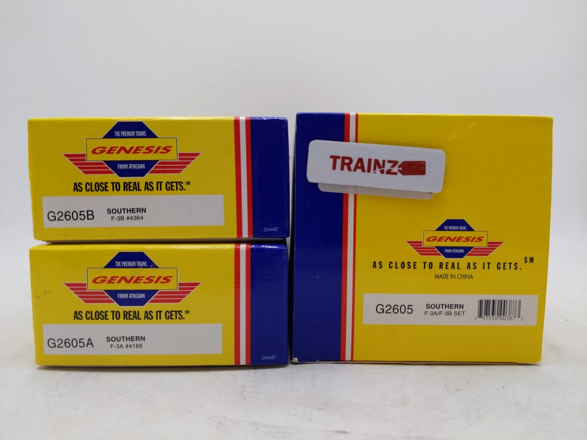 Athearn G2605 HO Scale Southern F-3 AB Diesel Locomotive Set EX/Box