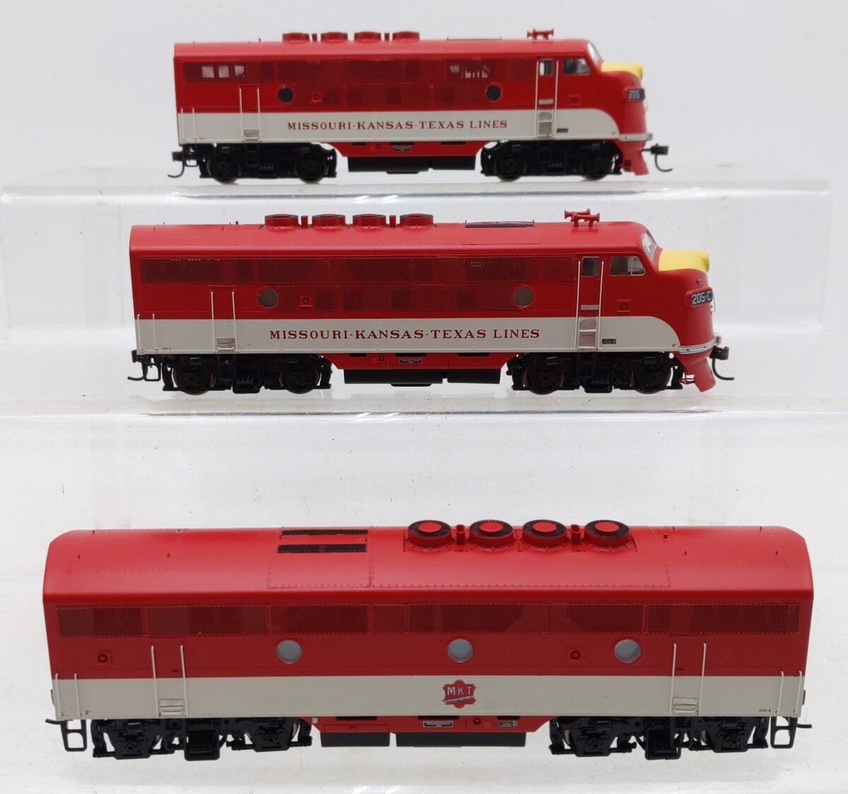 Athearn G2636 Missouri-Kansas-Texas F3 ABA Diesel Locomotive Set #205 EX/Box