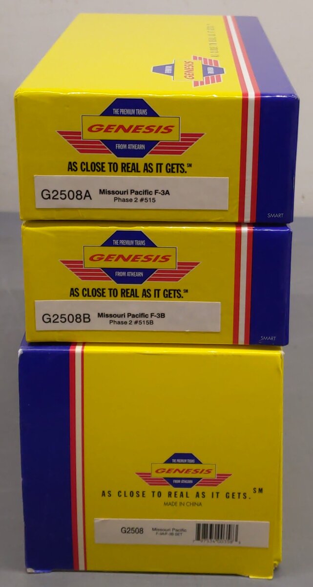 Athearn G2508 HO Scale Missouri Pacific F3A&B Diesel Locomotive Set (Set of 2) EX/Box