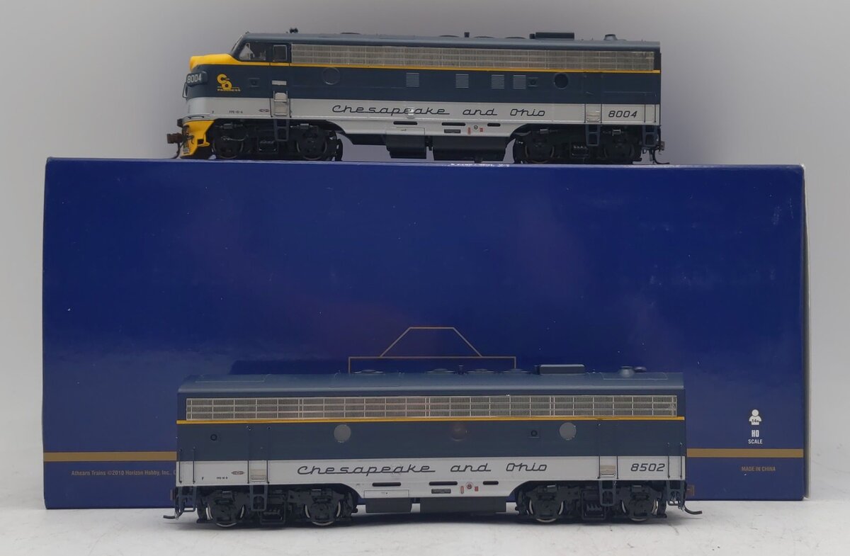 Athearn G22615 HO C&O FP7A/F7B Diesel Locomotives #8004/#8502 w/ DCC & Sound LN/Box