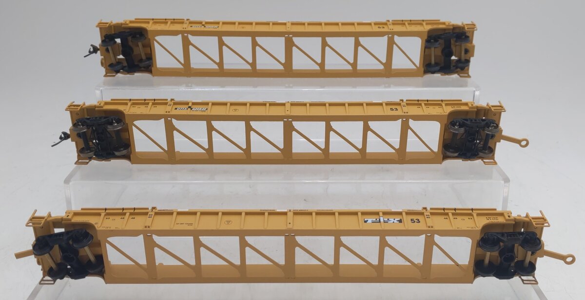 Walthers 932-33945 HO Scale TTX NSC 53' Well Cars (Set of 3) EX/Box