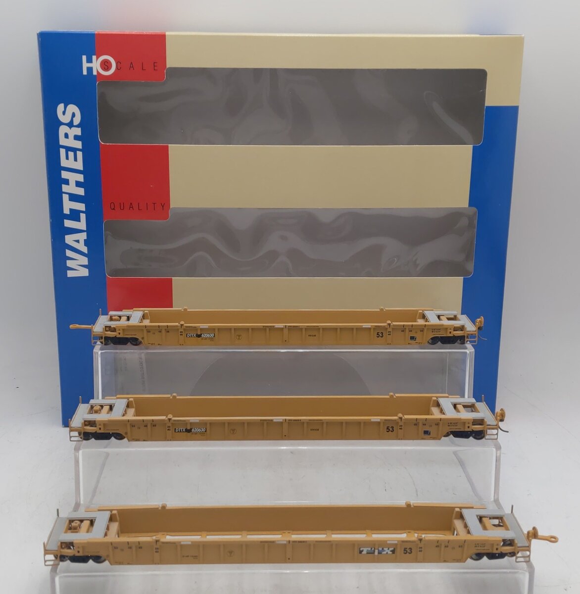 Walthers 932-33945 HO Scale TTX NSC 53' Well Cars (Set of 3) EX/Box