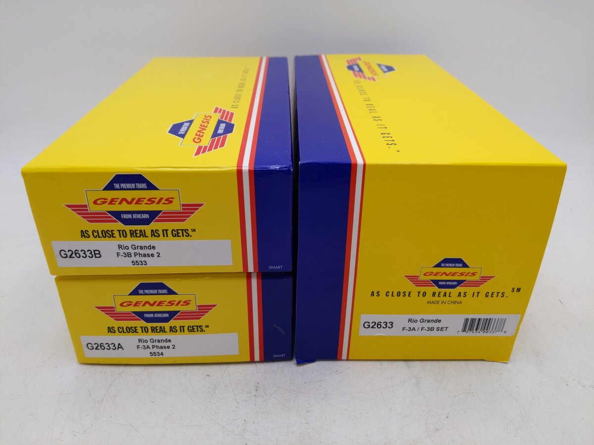 Athearn G2633 HO D&RGW EMD F3A & F3B Diesel Locomotive #5533, #5534 (Set of 2) EX/Box