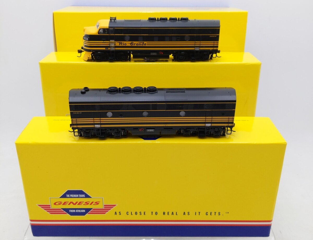 Athearn G2633 HO D&RGW EMD F3A & F3B Diesel Locomotive #5533, #5534 (Set of 2) EX/Box