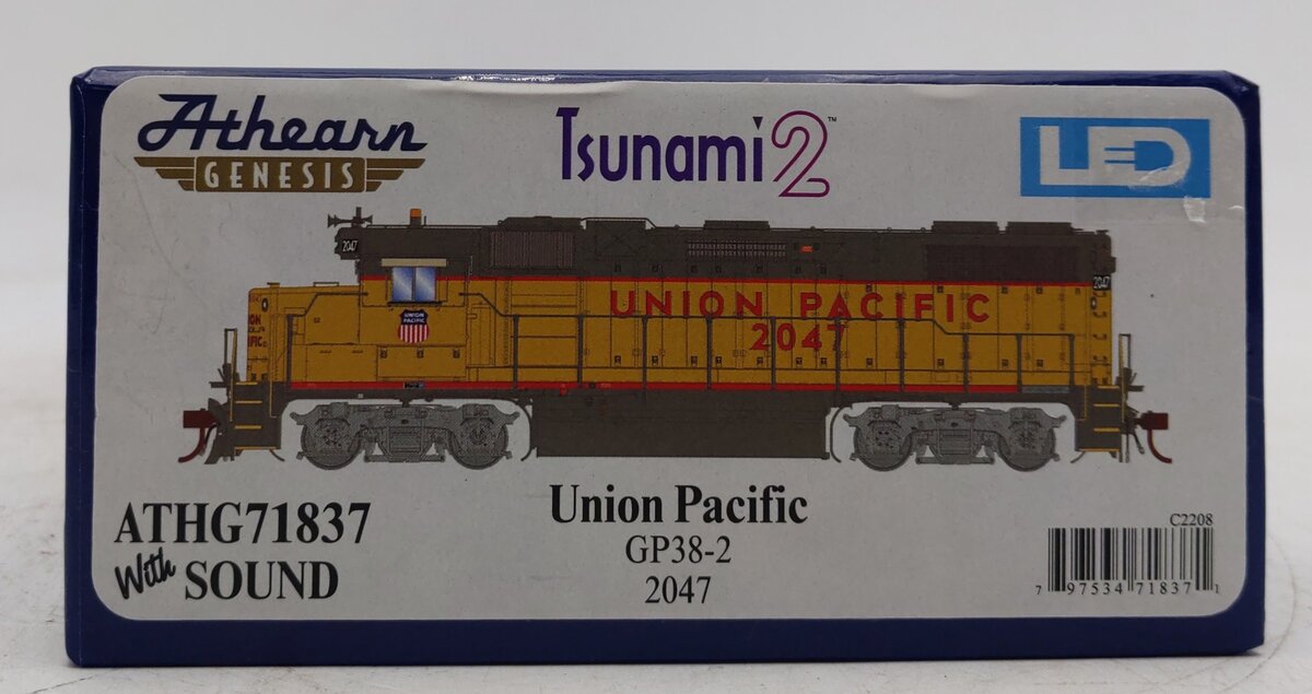 Athearn ATH71837 HO Union Pacific GP38-2 Diesel Locomotive #2047 W/ Sound LN/Box