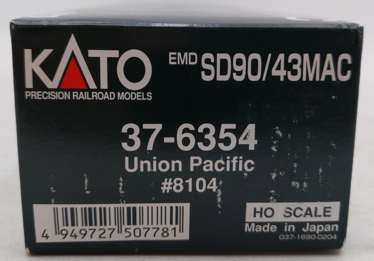 Kato 37-6354 HO Scale Union Pacific SD90-43MAC Diesel Locomotive #8104 EX/Box