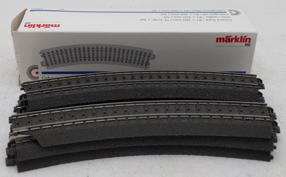 Marklin 24130 R1 C Curved Track Sections (Box of 6) VG/Box