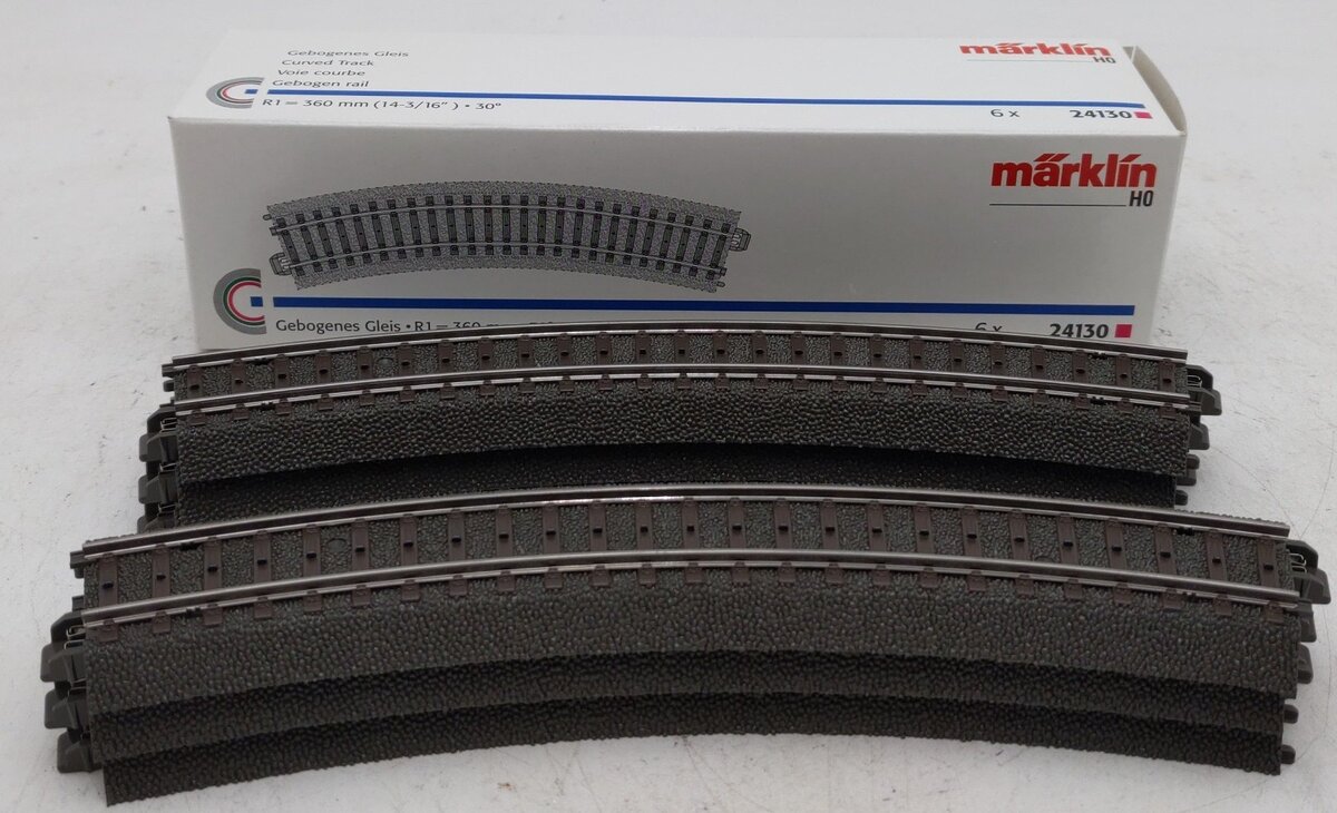 Marklin 24130 R1 C Curved Track Sections (Box of 6) EX/Box
