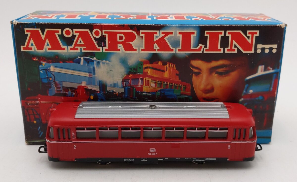 Marklin 3016 HO Scale DB Railbus #795 299-7 EX/Box