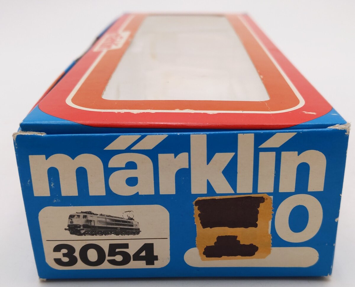 Marklin 3054 HO Scale DB Tan & Blue Electric Locomotive EX/Box