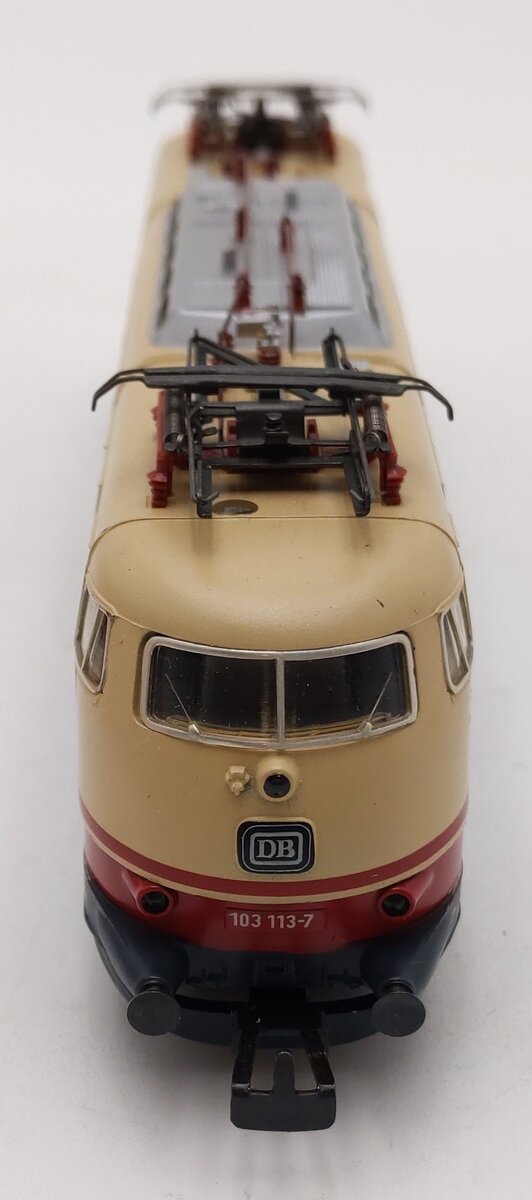 Marklin 3054 HO Scale DB Tan & Blue Electric Locomotive EX/Box