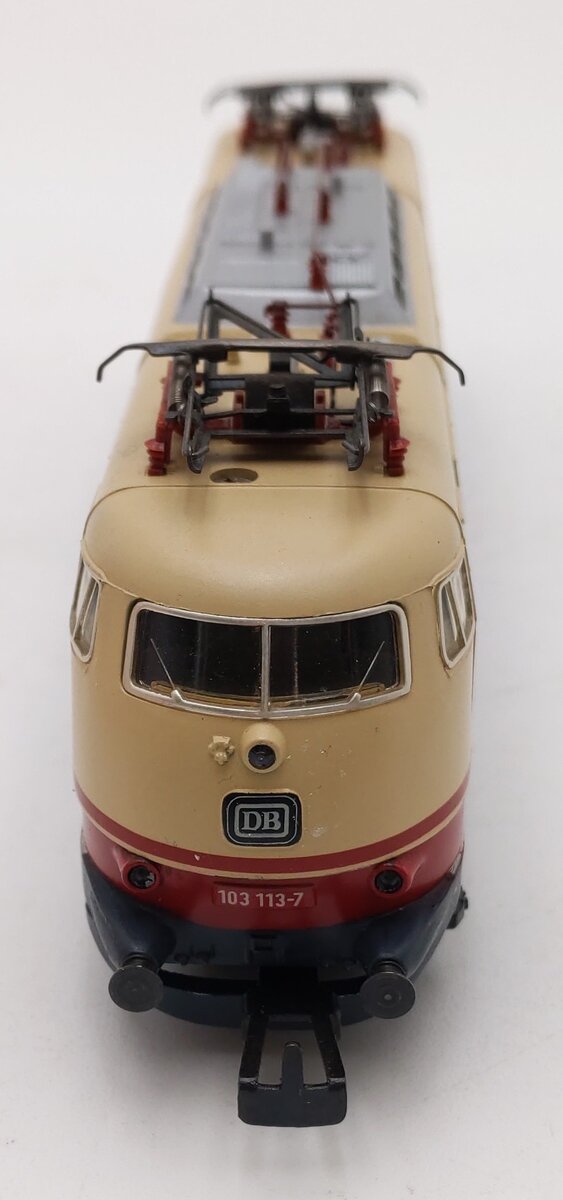 Marklin 3054 HO Scale DB Tan & Blue Electric Locomotive EX/Box
