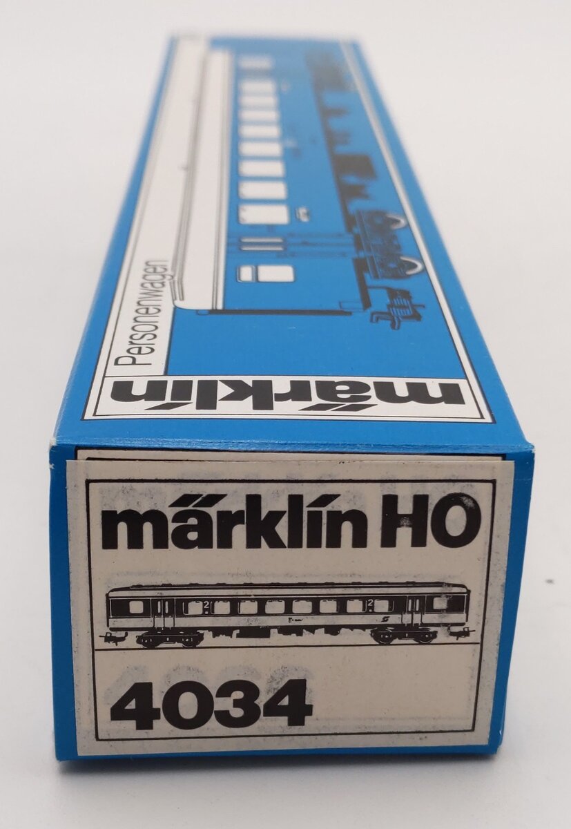 Marklin 4034 HO Scale SBB CFF Passenger Car EX/Box