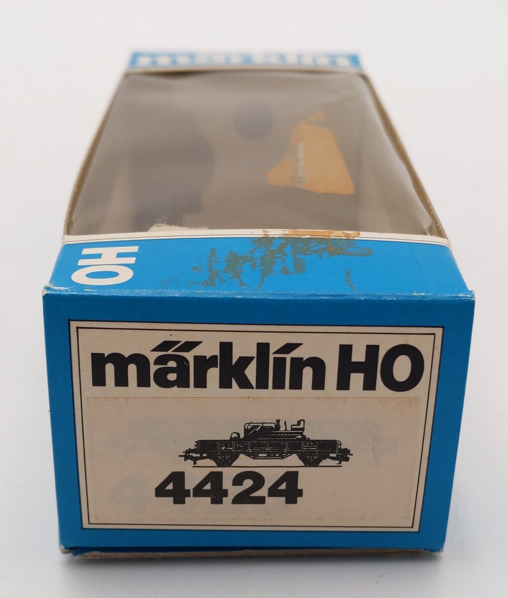 Marklin 4424 HO Scale DB Low Side Gondola w/ Bulldozer Load EX/Box