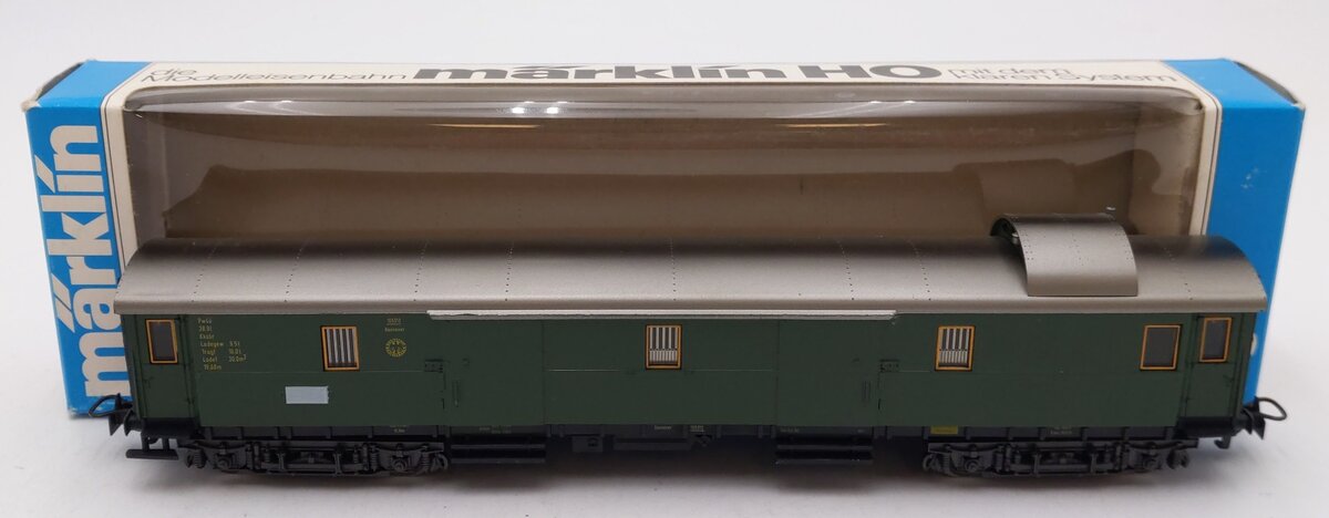 Marklin 4142 HO Scale DR Hannover Green Baggage Car #105312 LN/Box