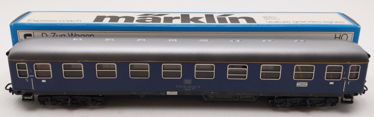Marklin 4053 HO DB Express Coach Passenger Car LN/Box