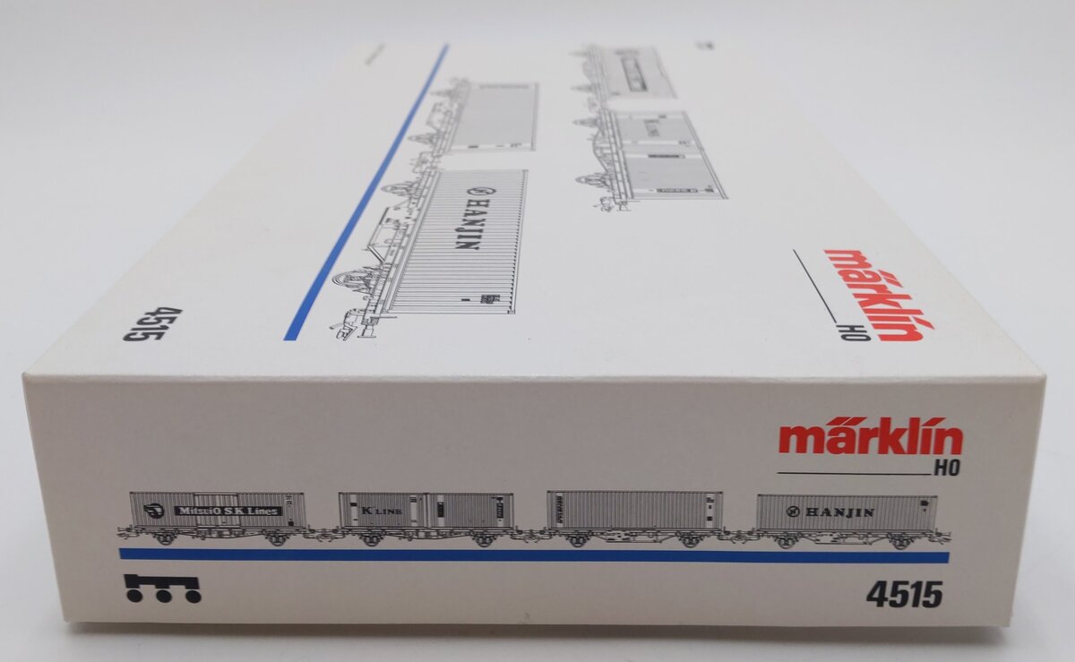 Marklin 4515 HO Scale “Container Transport“ Car Set (Set of 4) LN/Box