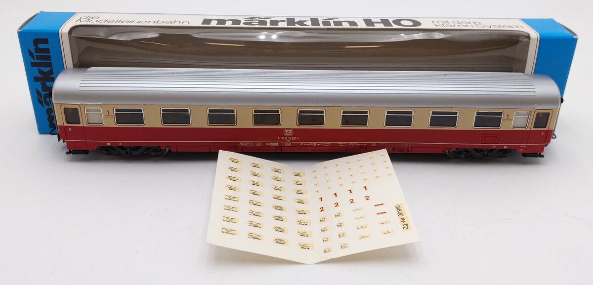 Marklin 4147 HO Scale DB Avmz Passenger Car #61 80 19-90 587-5 EX/Box