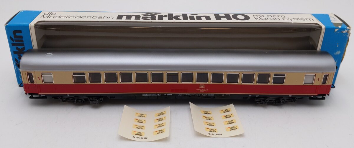 Marklin 4096 HO Scale DB Red and Cream Passenger Car EX/Box