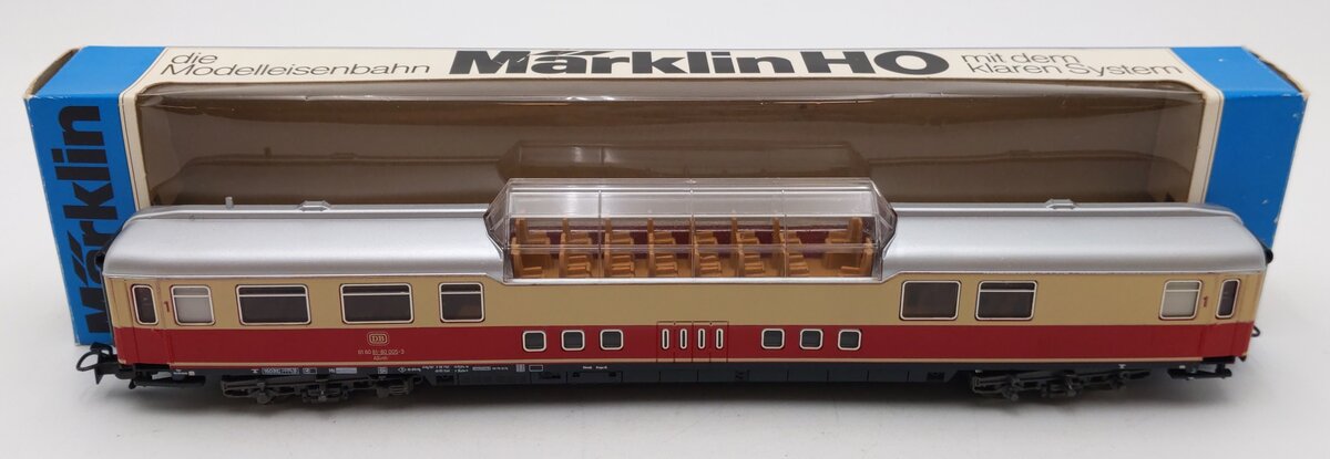 Marklin 4099 HO DB Red and Cream Vista Dome Car EX/Box
