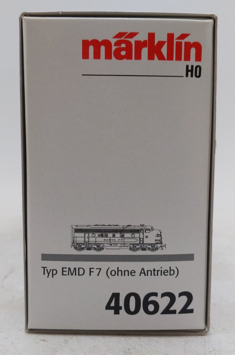 Marklin 40622 HO Scale Santa Fe EMD F-7 Non-Powered Diesel Locomotive EX/Box