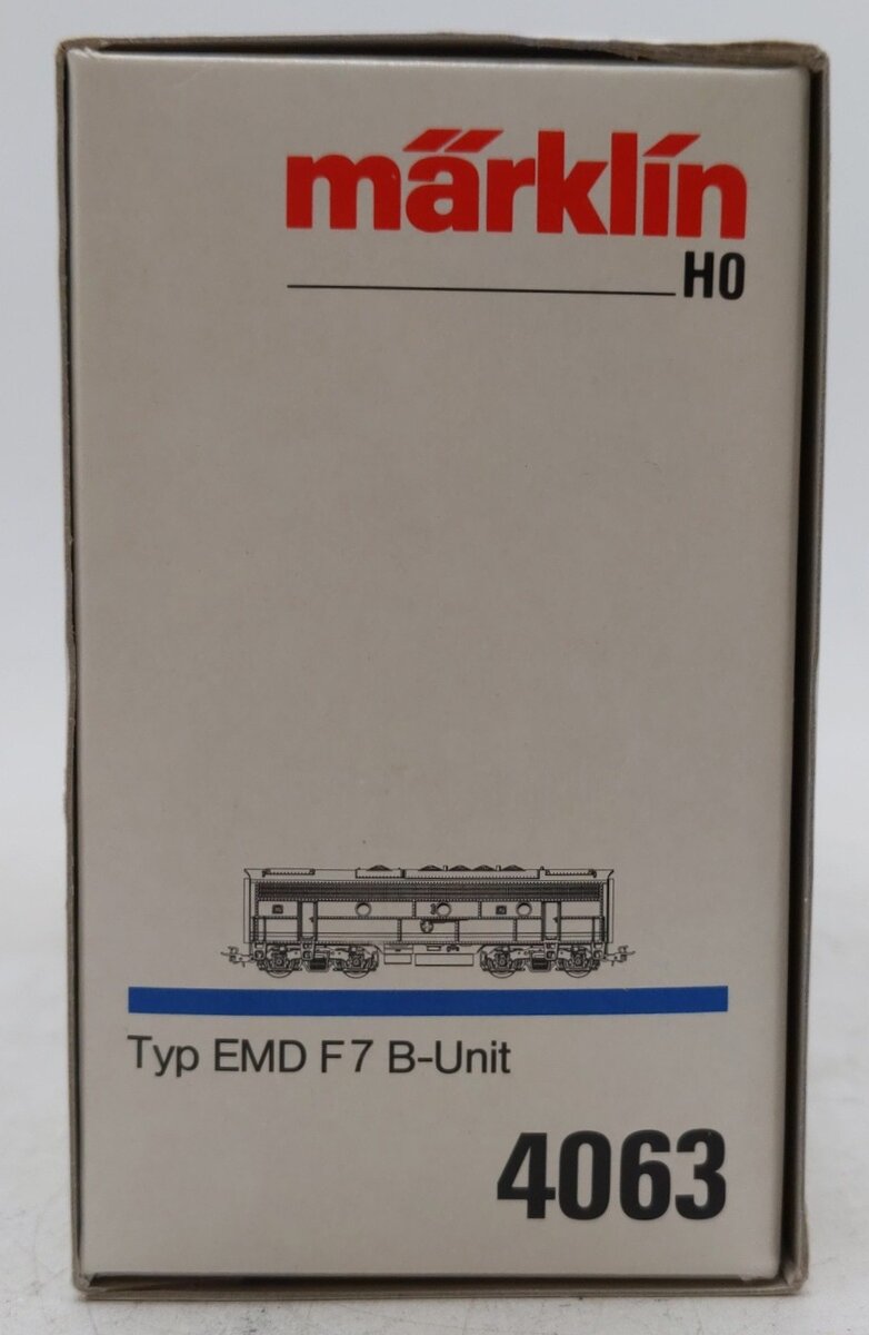 Marklin 4063 HO Scale Santa Fe EMD F-7  B Unit Diesel Locomotive LN/Box