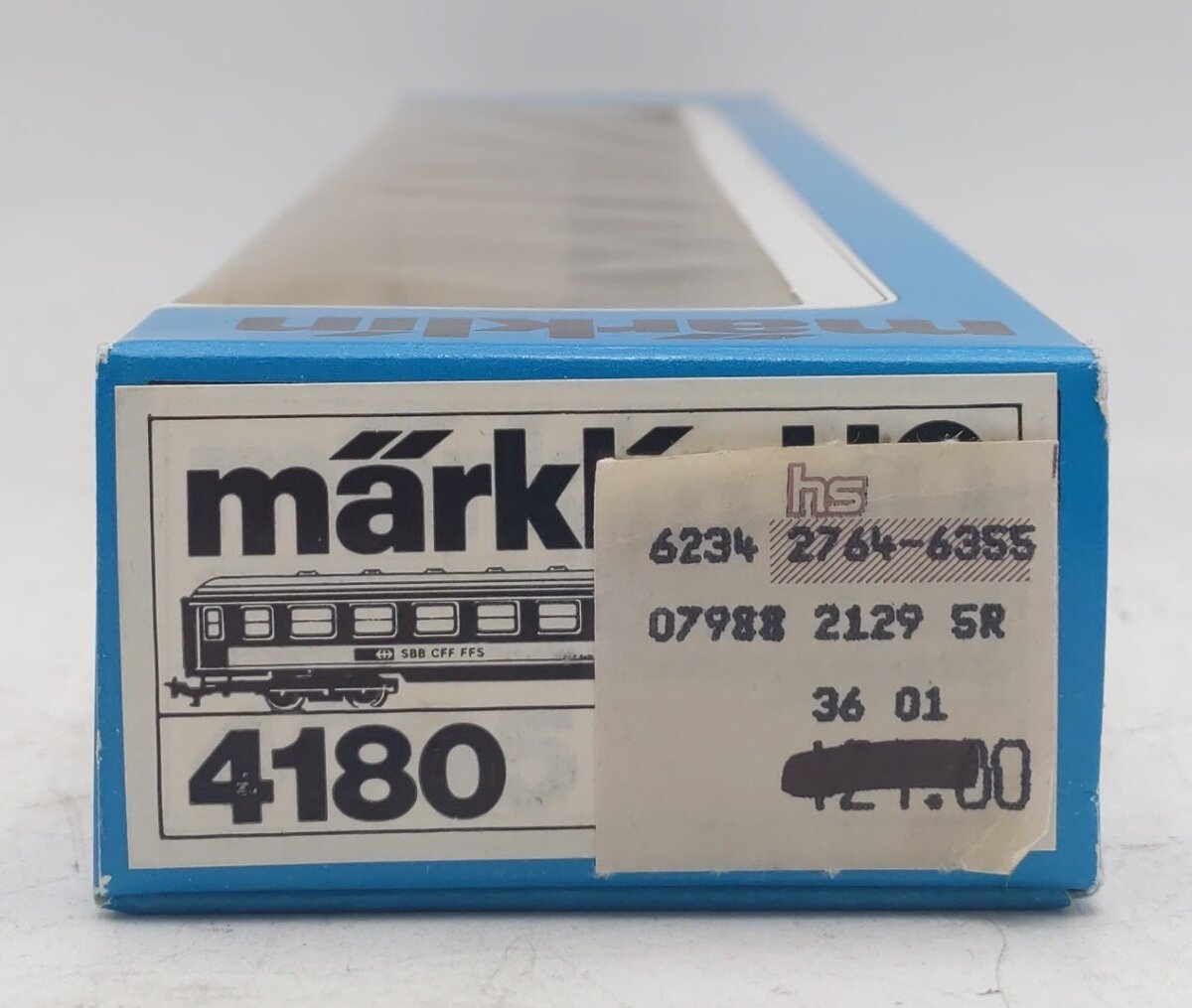 Marklin 4180 SBB CFF FFS HO Scale Coach Pass. Car LN/Box