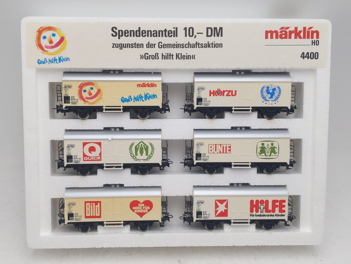 Marklin 4400 HO Scale 6-Car Freight Set EX/Box