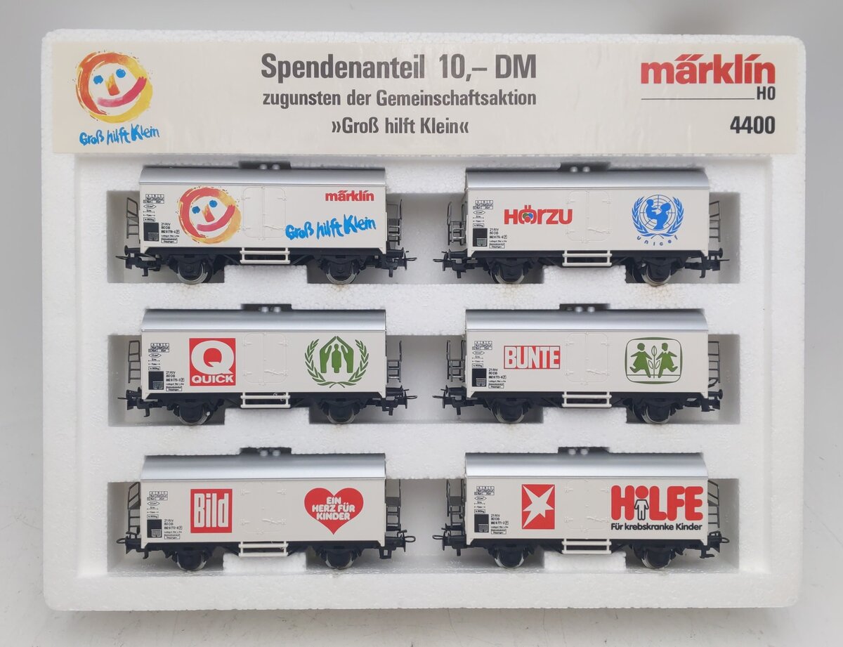 Marklin 4400 HO Scale 6-Car Freight Set EX/Box