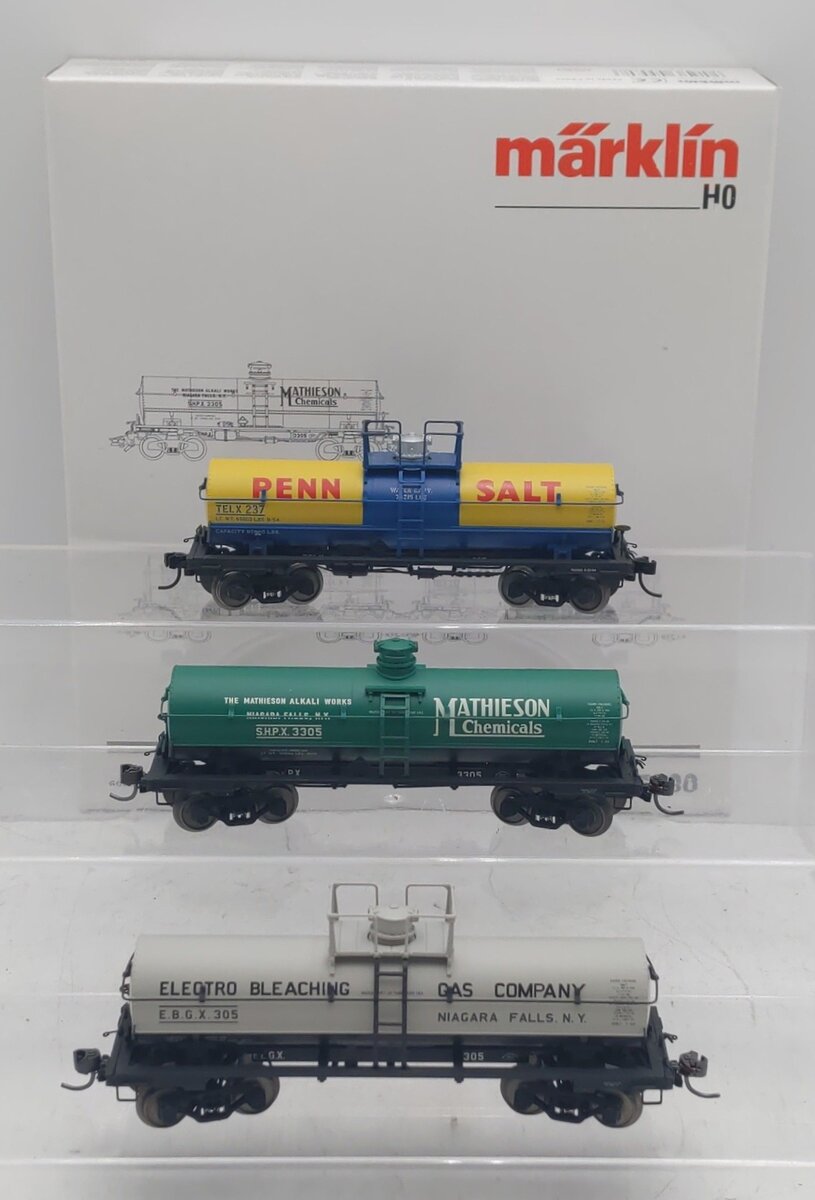 Marklin 45580 HO Scale SHP EBG & TEL 6,000 Gallon Tank Cars (Set of 3) LN/Box